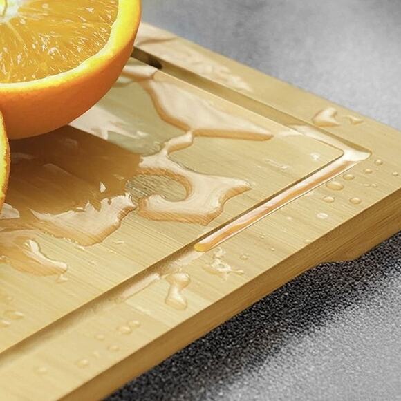 Mainstays 11" x 14.5" Non-slip Bamboo Cutting Board, 100% Natural Bamboo Color - Picture 6 of 6